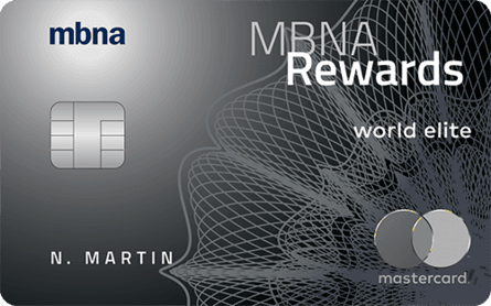 Mastercardᴹᴰ World Eliteᴹᴰ récompenses MBNA