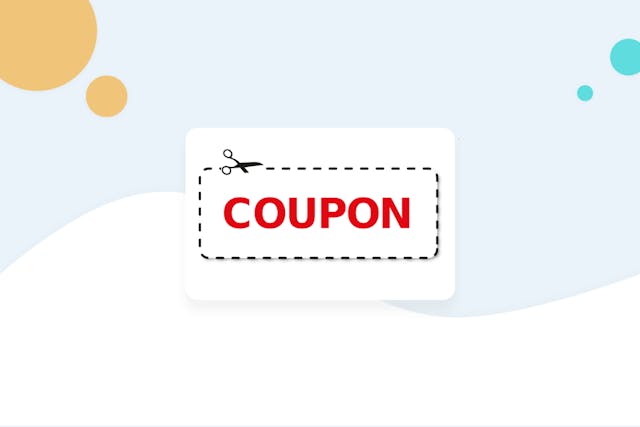 a coupon with scissors and a cutout