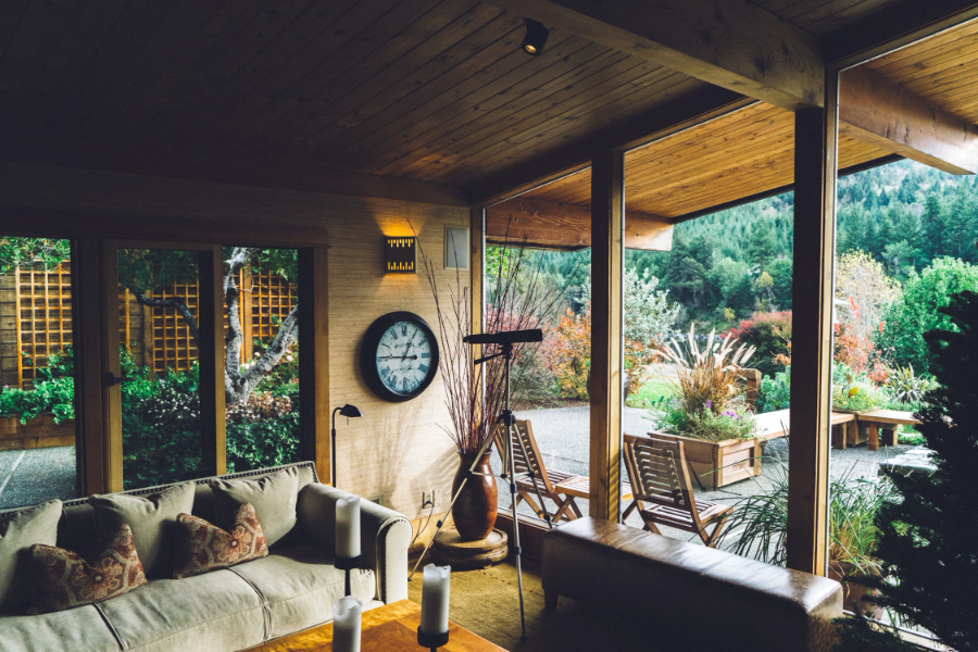 The view of the drawing room in the house