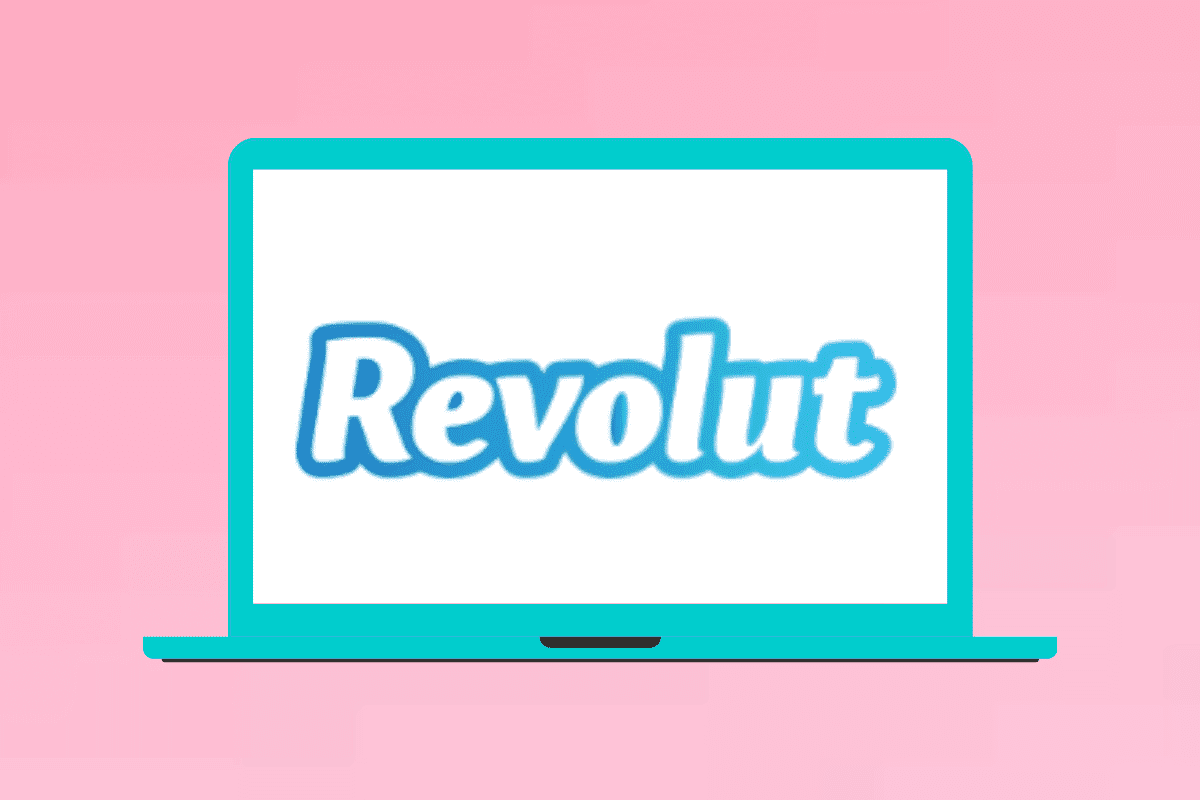 Revolut logo on the laptop screen