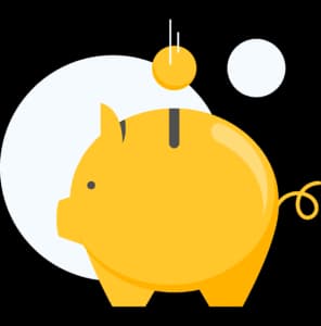 piggy bank icon representing a savings account