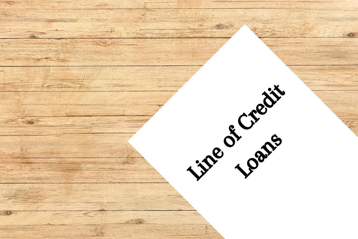 A graphical representation of 'line of credit loans', emphasizing the availability of credit for diverse financial requirements