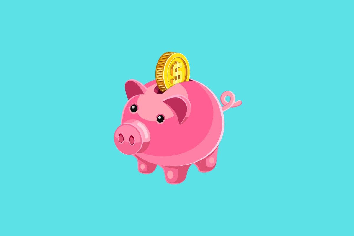 Piggy Bank with coin